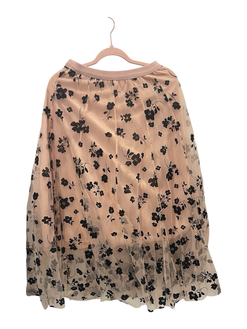 Chicwish Beige Maxi Skirt with Black Floral Pattern - Picture 2 of 3